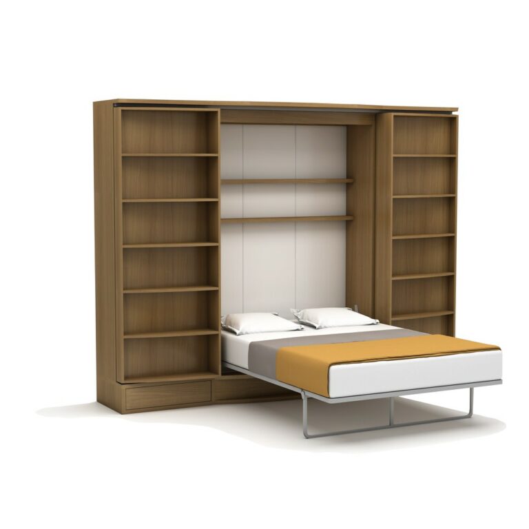 Sliding Suite Wall Bed System with Bookcase Cabinet | 0% Finance